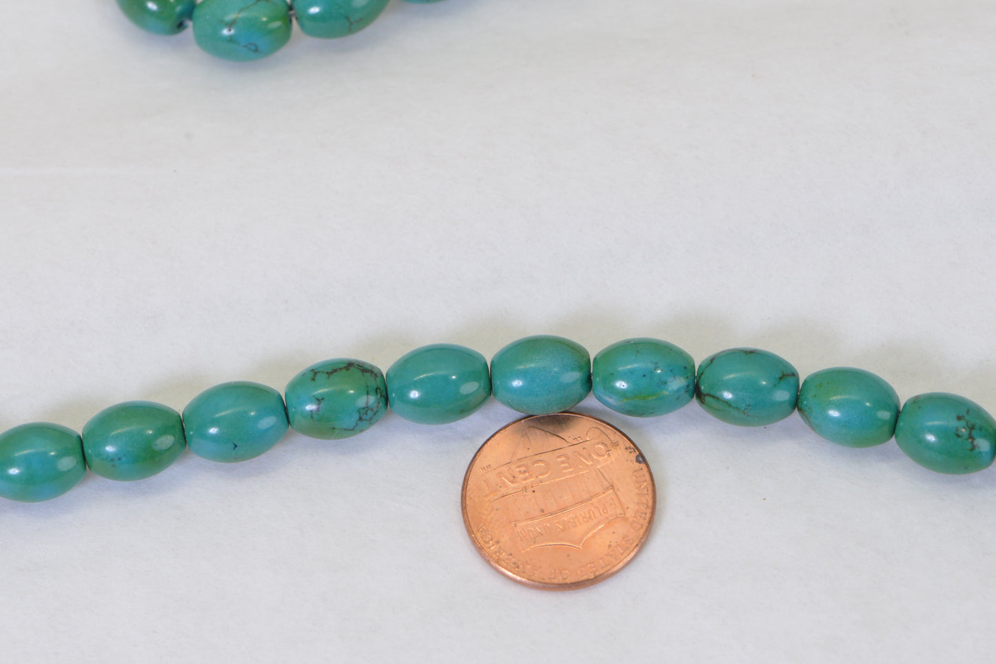 Green Turquoise Barrel Beads – Natural Gemstone 15.75" Strand