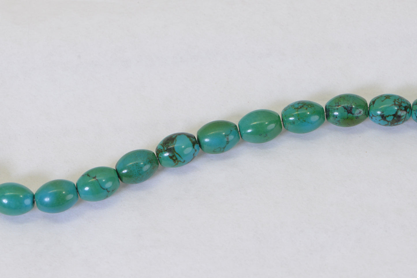 Green Turquoise Barrel Beads – Natural Gemstone 15.75" Strand