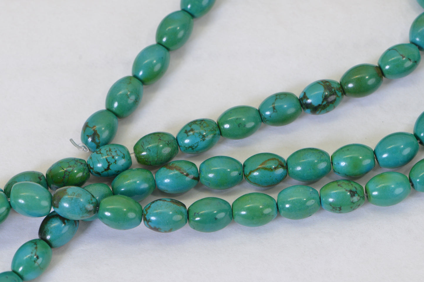Green Turquoise Barrel Beads – Natural Gemstone 15.75" Strand
