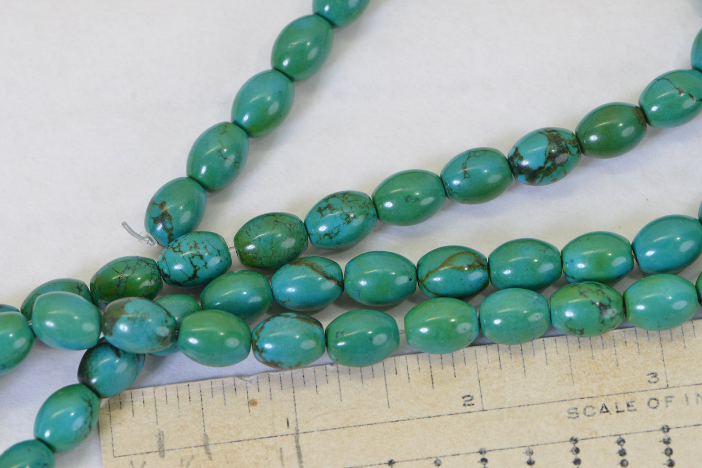 Green Turquoise Barrel Beads – Natural Gemstone 15.75" Strand