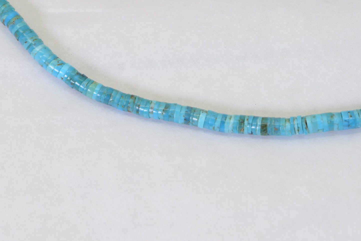 Arizona Turquoise Heishi Beads: Natural Blue Gemstone, 5mm (16 inches strand)