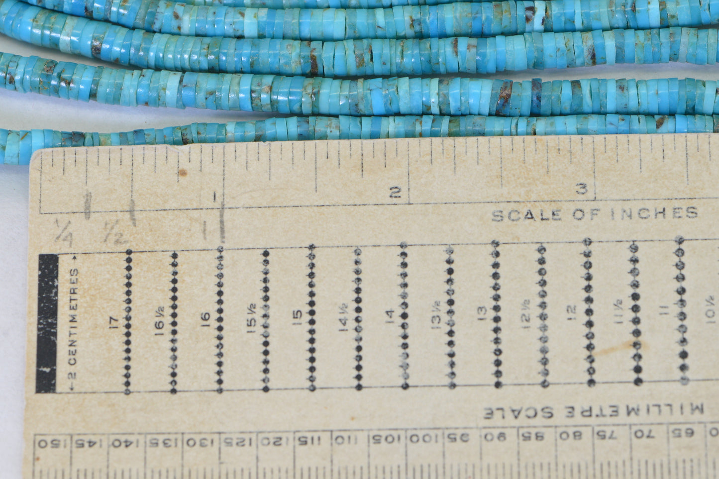 Arizona Turquoise Heishi Beads: Natural Blue Gemstone, 5mm (16 inches strand)