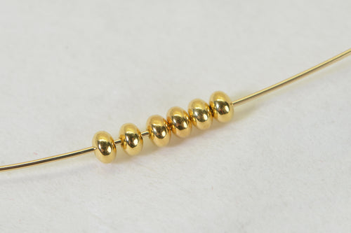 6pc 14K Gold Filled 4.4mm Saucer Beads 1mm Hole 4mm 14K Gold-Filled Saucer Spacer Beads, USA