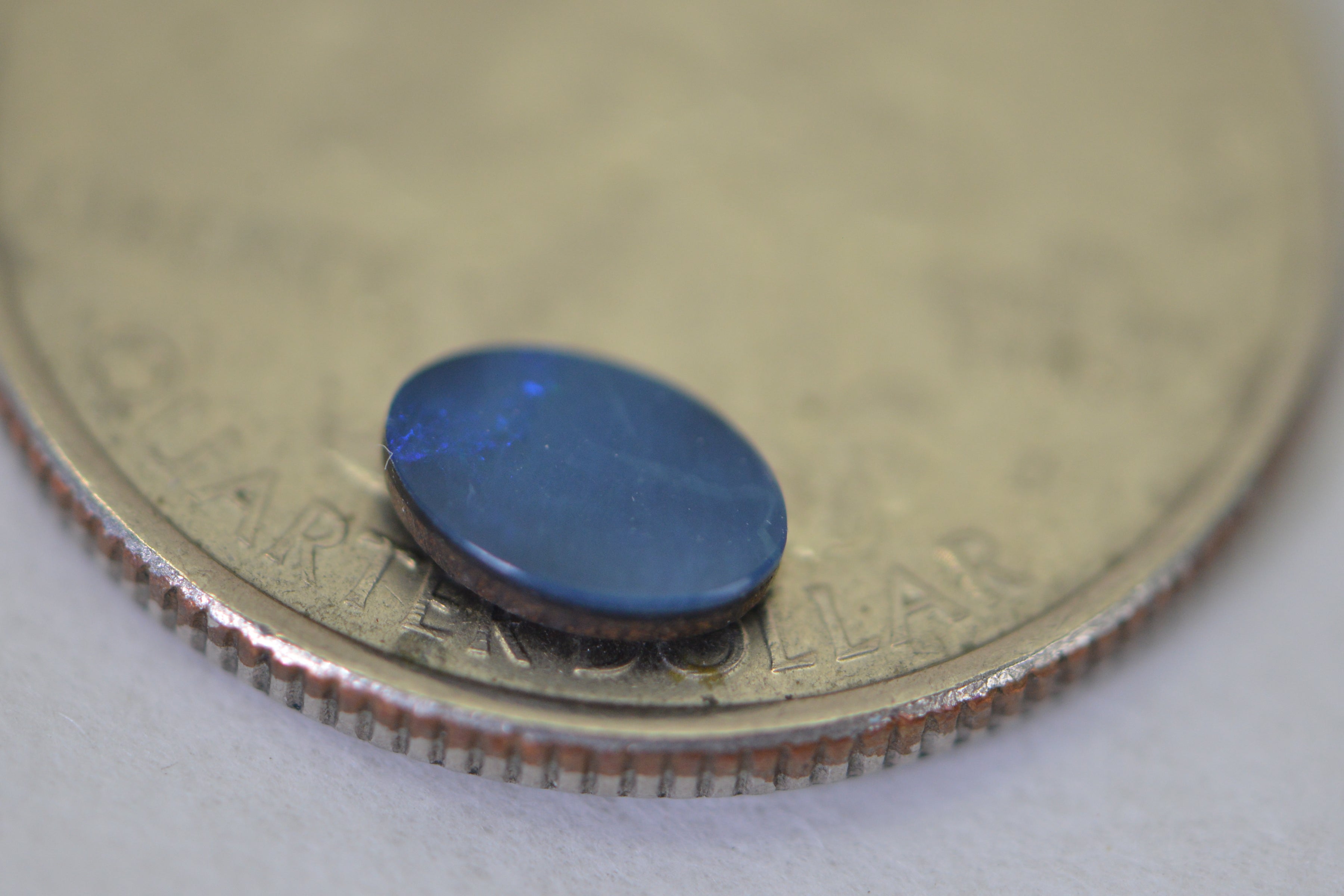 Australian Opal Black blue metalic Oval 7X5mm Lot for 5 pcs