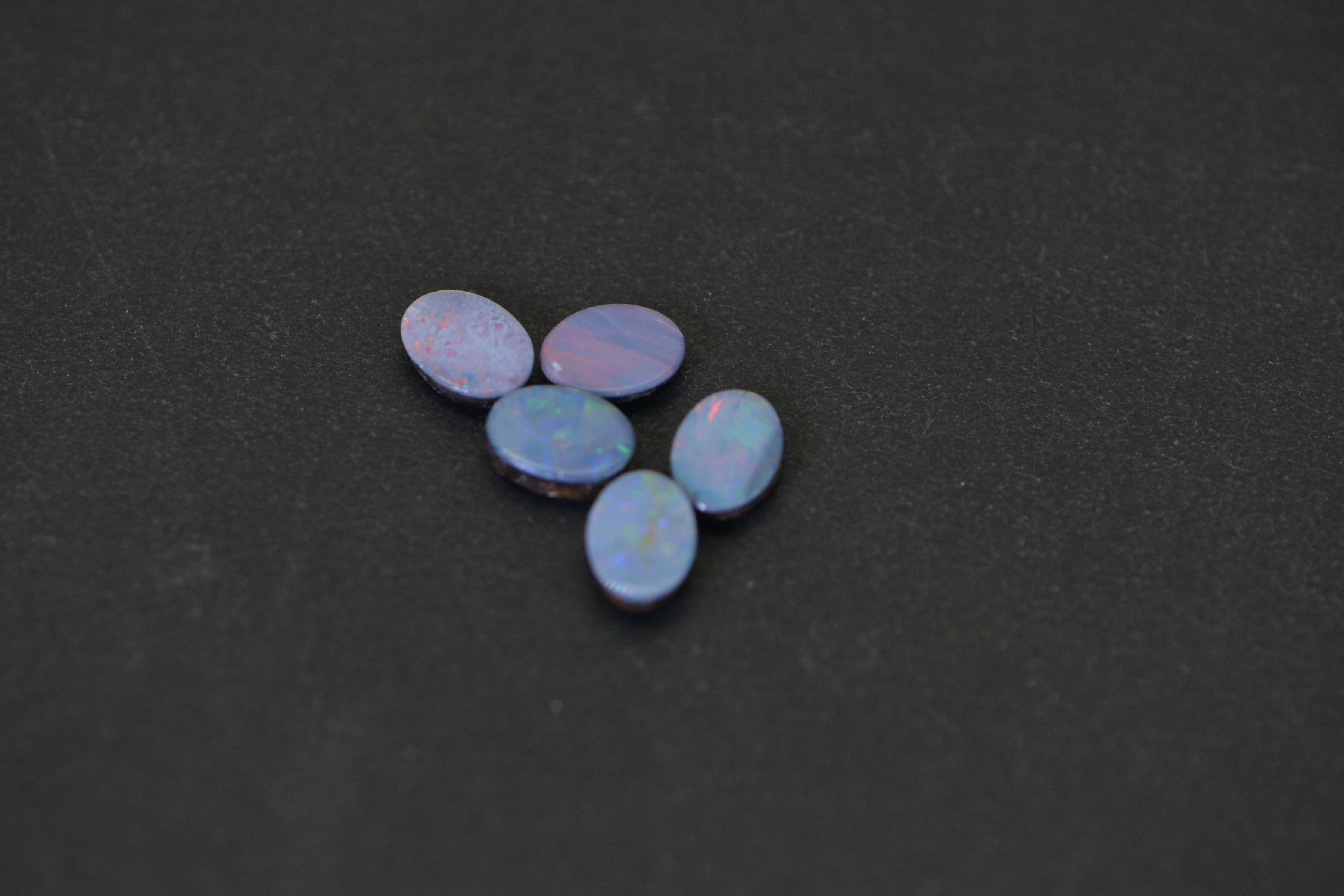 Genuine Australian Opal Doublet Calibrated Cabs , 7X5mm Loose Stones 5 stone per lot