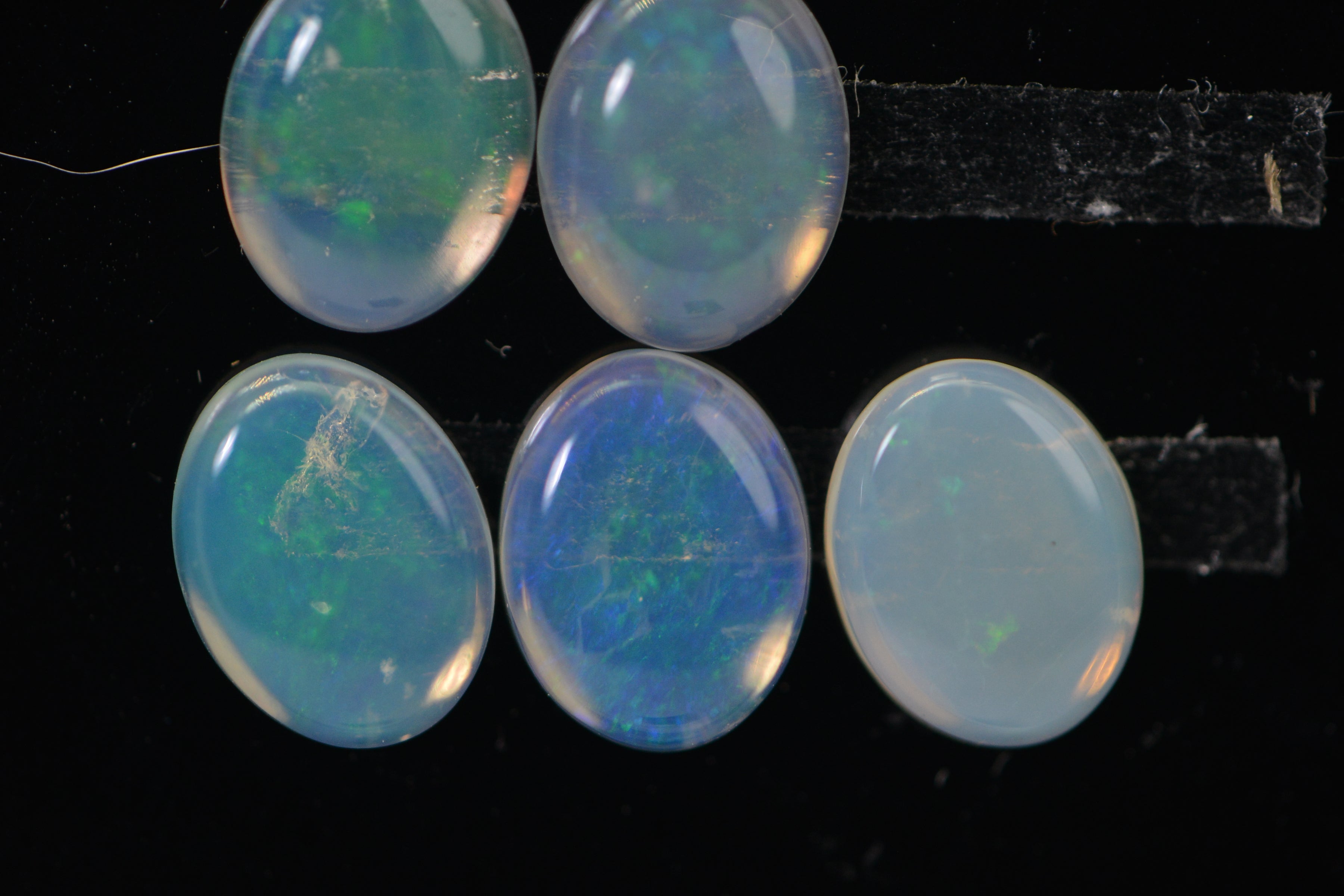 Australian Solid Crystal Opal 1.10 Ct Natural Opal Cabochon 8x6mm Oval Loose Gemstone Orange Green Blue Flash Untreated Australian Opal