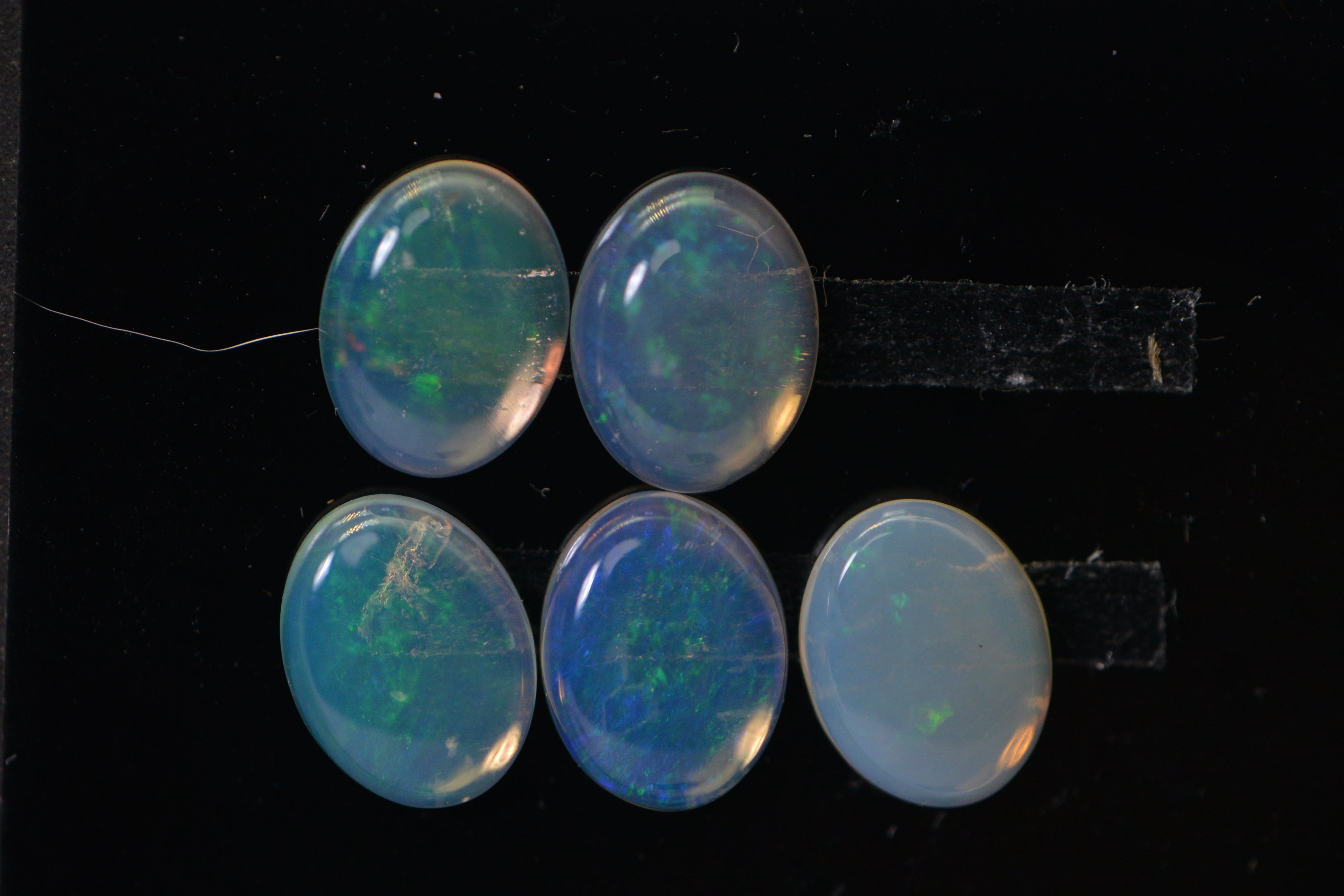 Australian Solid Crystal Opal 1.10 Ct Natural Opal Cabochon 8x6mm Oval Loose Gemstone Orange Green Blue Flash Untreated Australian Opal