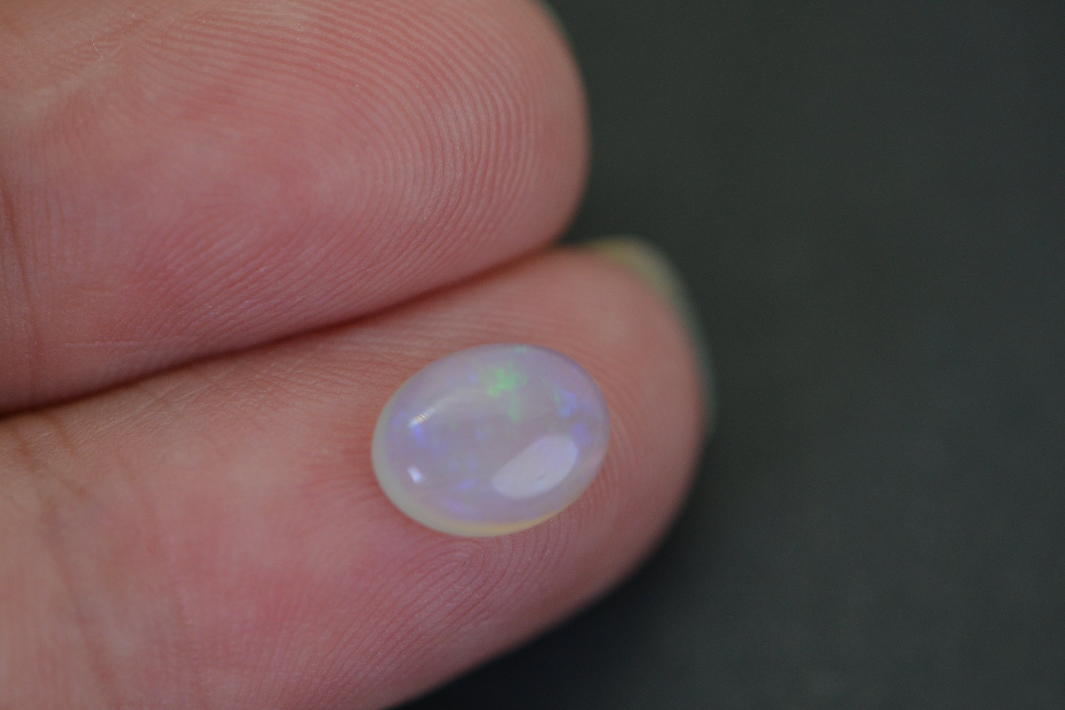 Australian Solid Crystal Opal 1.10 Ct Natural Opal Cabochon 8x6mm Oval Loose Gemstone Orange Green Blue Flash Untreated Australian Opal