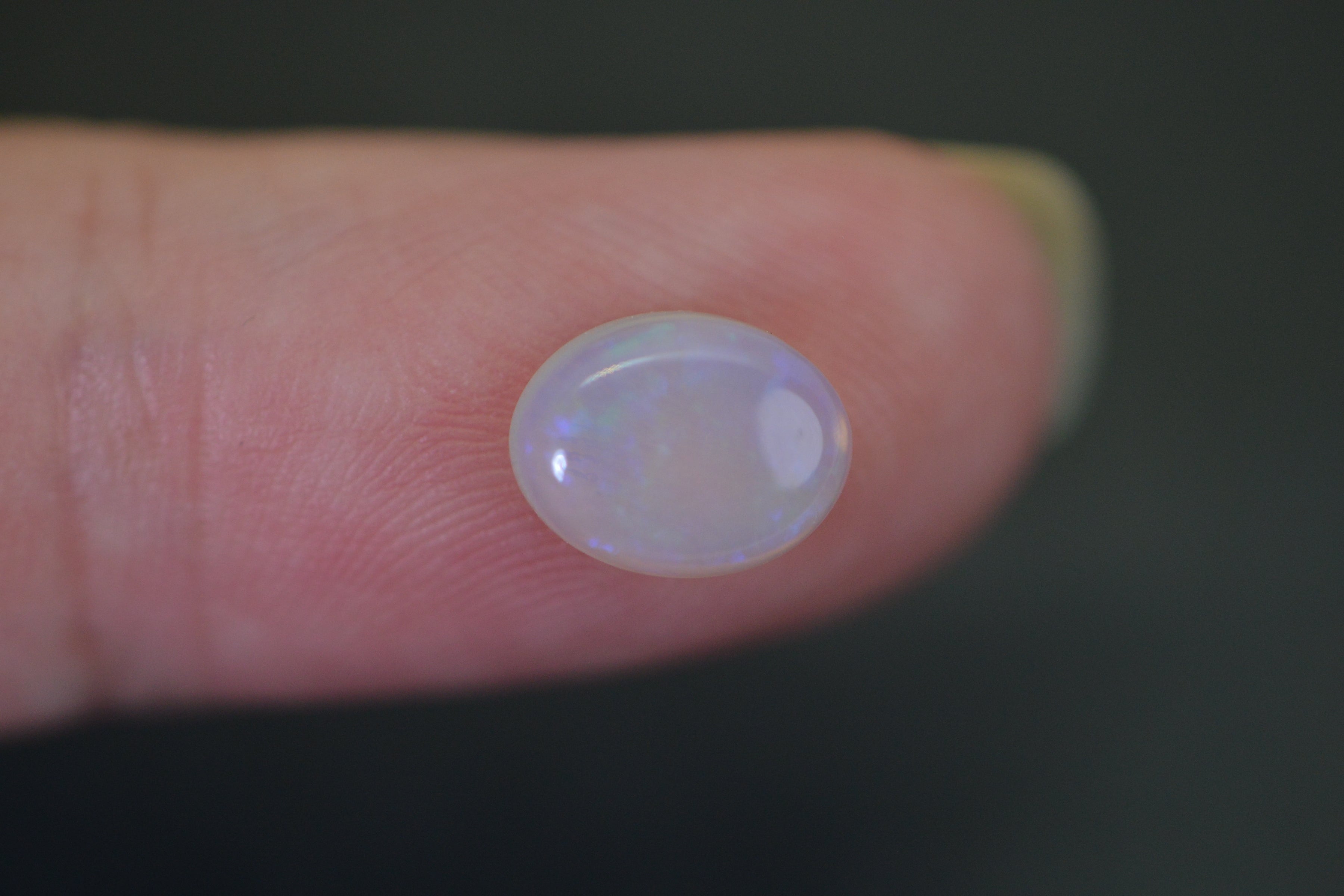 Australian Solid Crystal Opal 1.10 Ct Natural Opal Cabochon 8x6mm Oval Loose Gemstone Orange Green Blue Flash Untreated Australian Opal