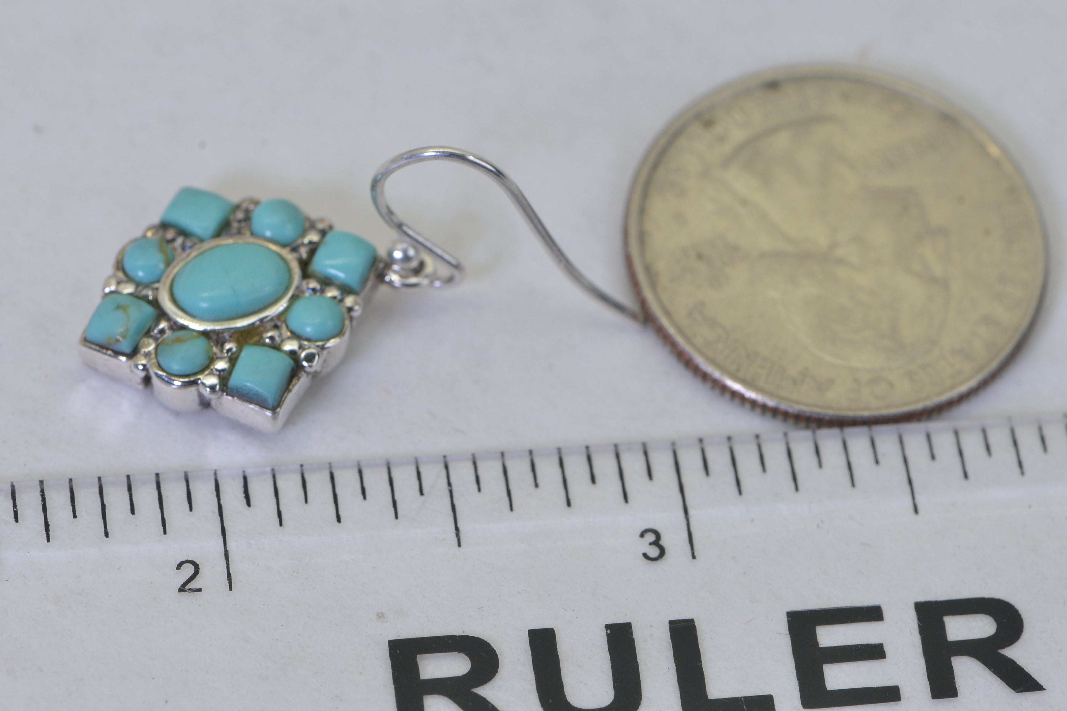 Natural Turquoise Sterling Silver Earrings | Southwestern Dangle Earrings | Handmade Turquoise Jewelry for Women
