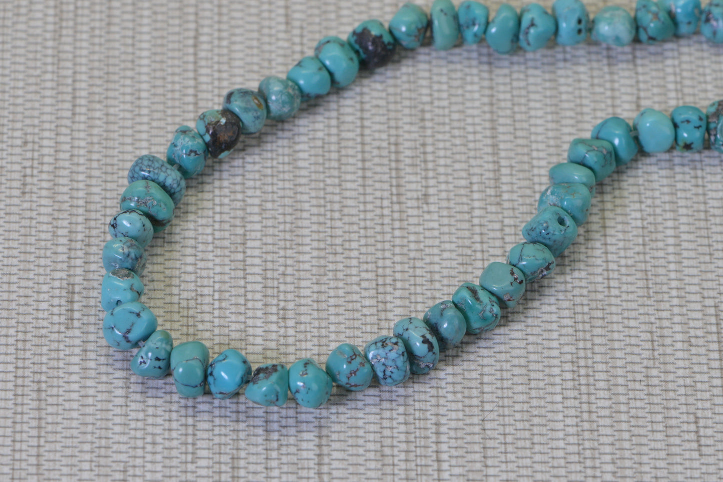 Kingman Turquoise Nugget Beads: Natural Arizona Gemstone, 16 Inch Strand