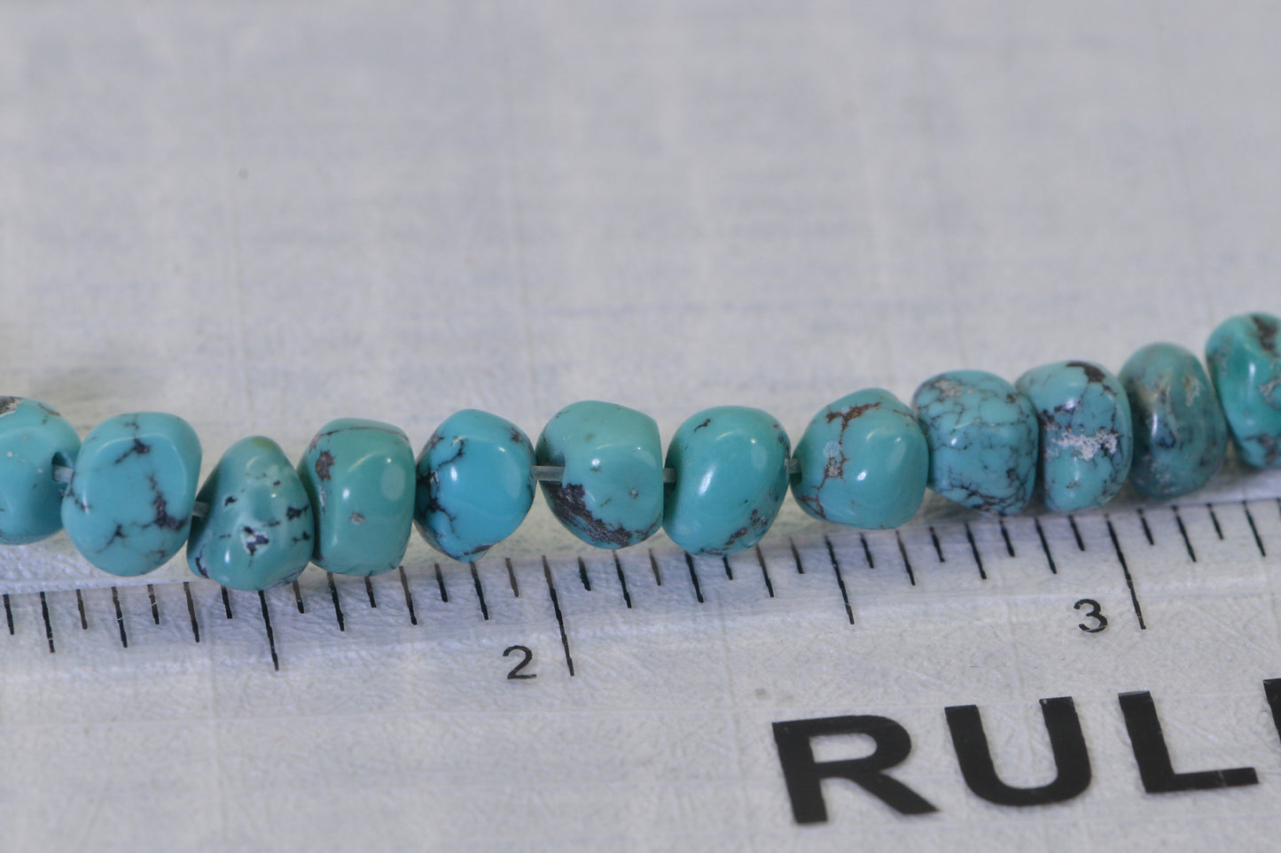 Kingman Turquoise Nugget Beads: Natural Arizona Gemstone, 16 Inch Strand