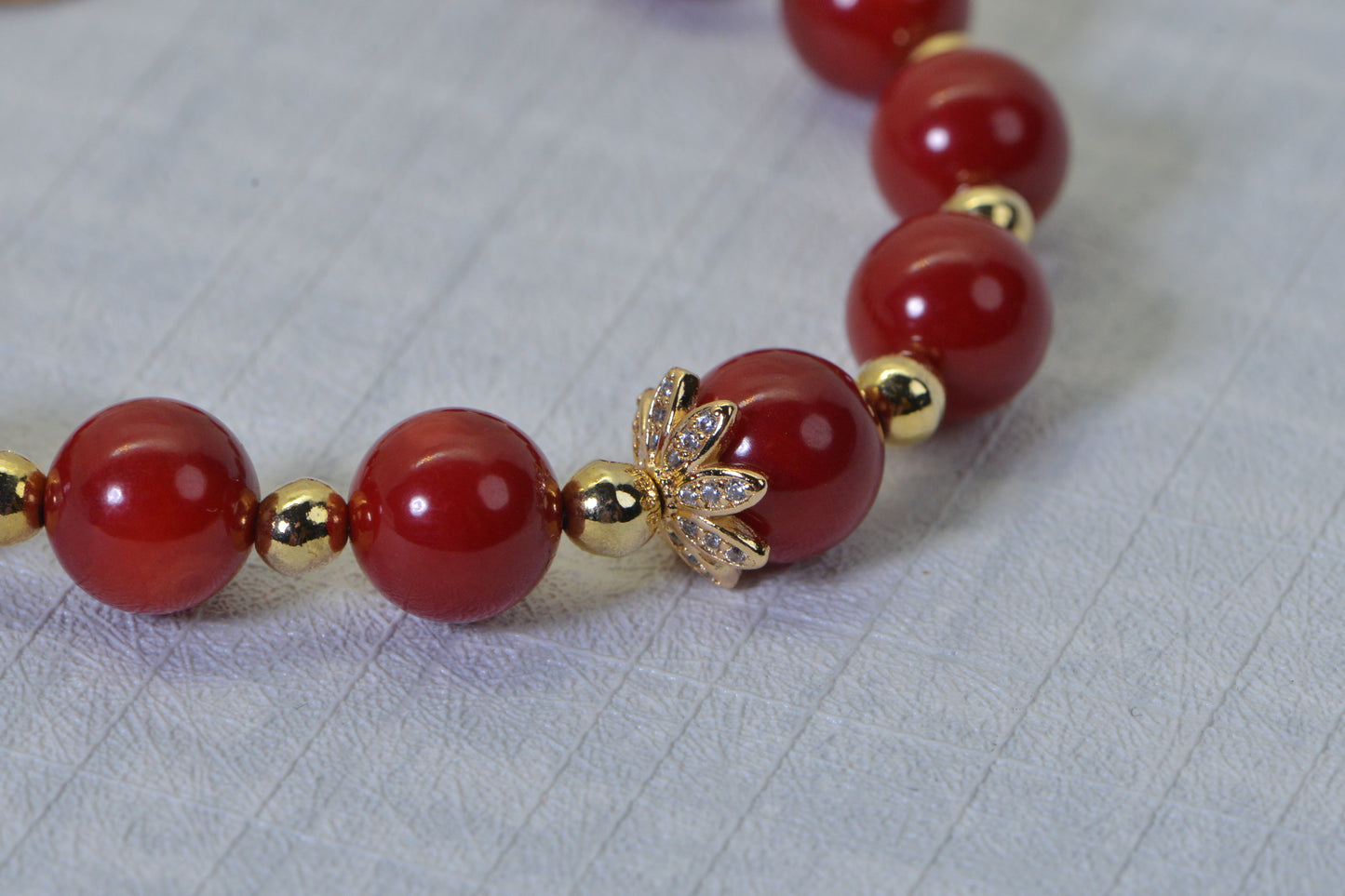 Natural Red Coral Bracelet, Genuine Coral Jewelry, Gold Beaded Bracelet Toggle Clasp Bracelet, Handmade Gift for Women