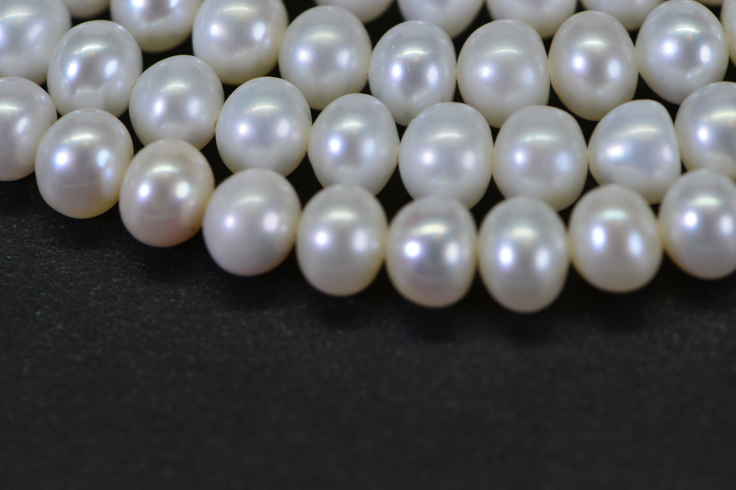 Genuine Freshwater Pearl Rondelle 5–5.5mm AAAD Excellent Luster White Ivory 15" Strand