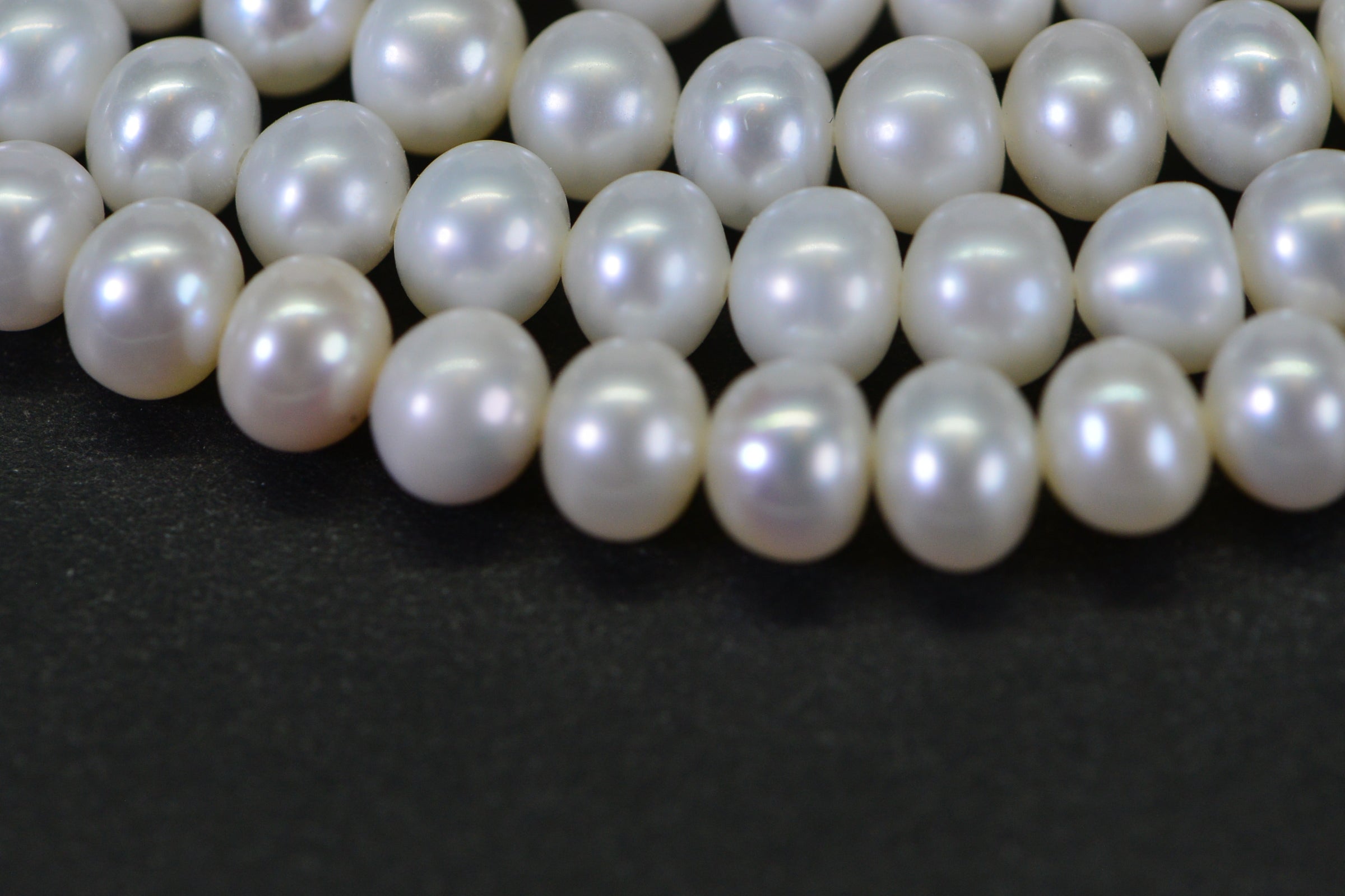 Genuine Freshwater Pearl Rondelle 5–5.5mm AAAD Excellent Luster White Ivory 15" Strand