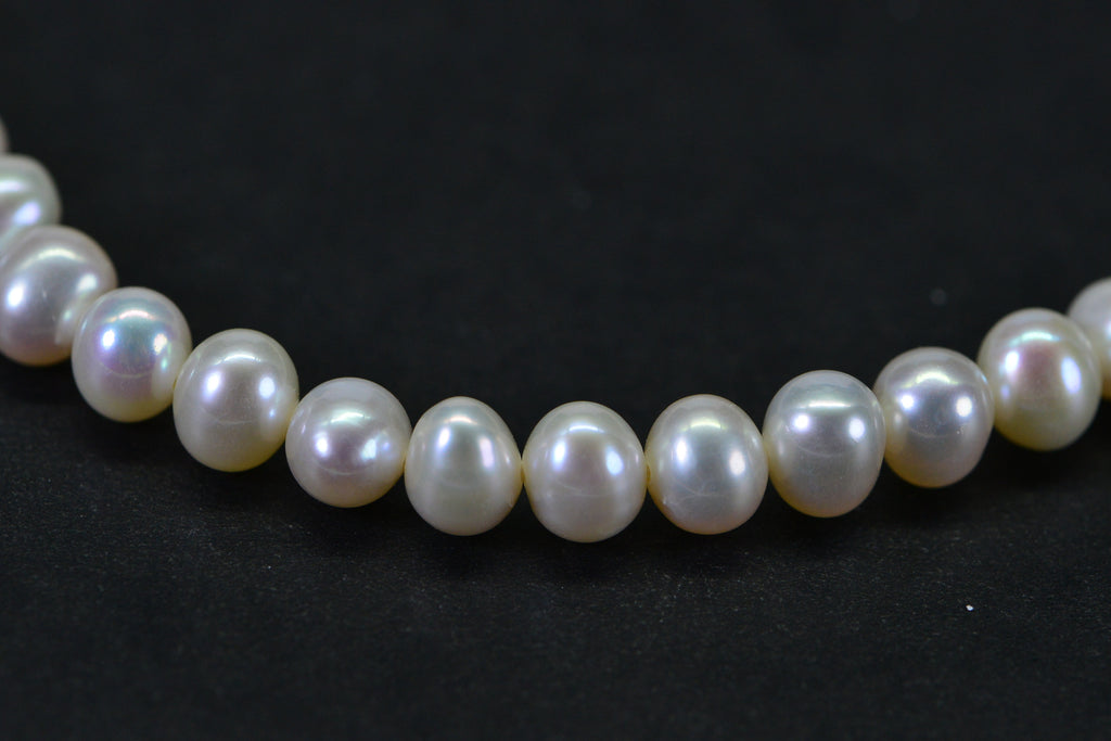 Semi-Round Freshwater Pearl Strand 5–6mm Potato Shape High Luster Full Strand