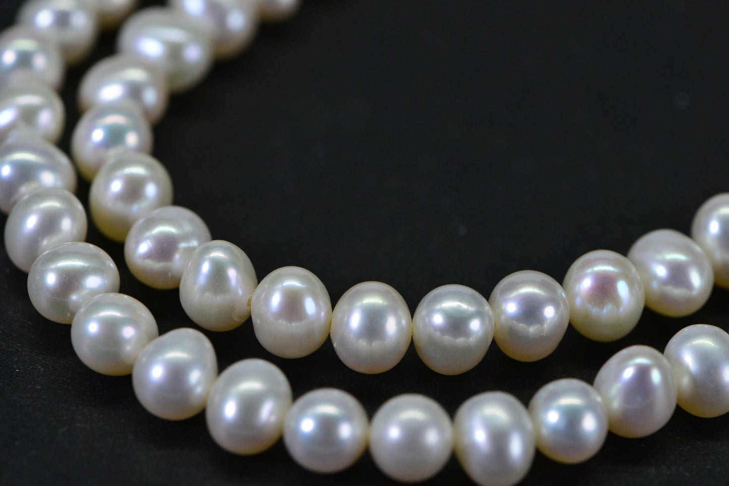 Semi-Round Freshwater Pearl Strand 5–6mm Potato Shape High Luster Full Strand