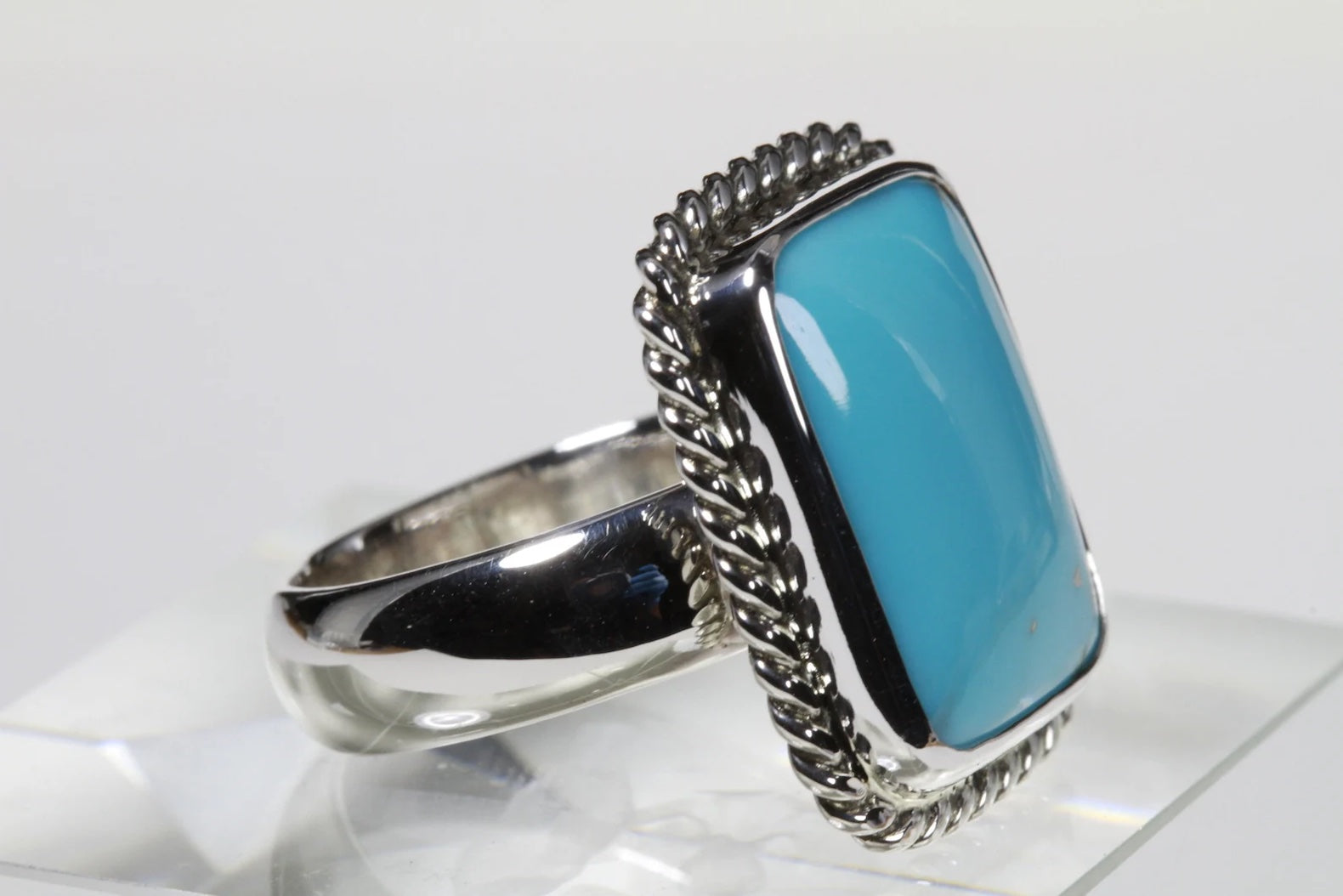 Campitos Turquoise Ring Sterling Silver Ring Handmade Jewelry Gemstone Jewelry Gemstone Rings