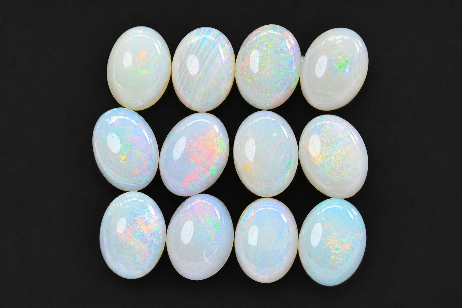 Crystal Opal Solid White Australian Opal Cabochon Coober Pedy Natural Opal Gemstone