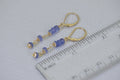 Tanzanite Bracelet Handmade wire wrapped 14K Gold Natural Purple blue Gemstone