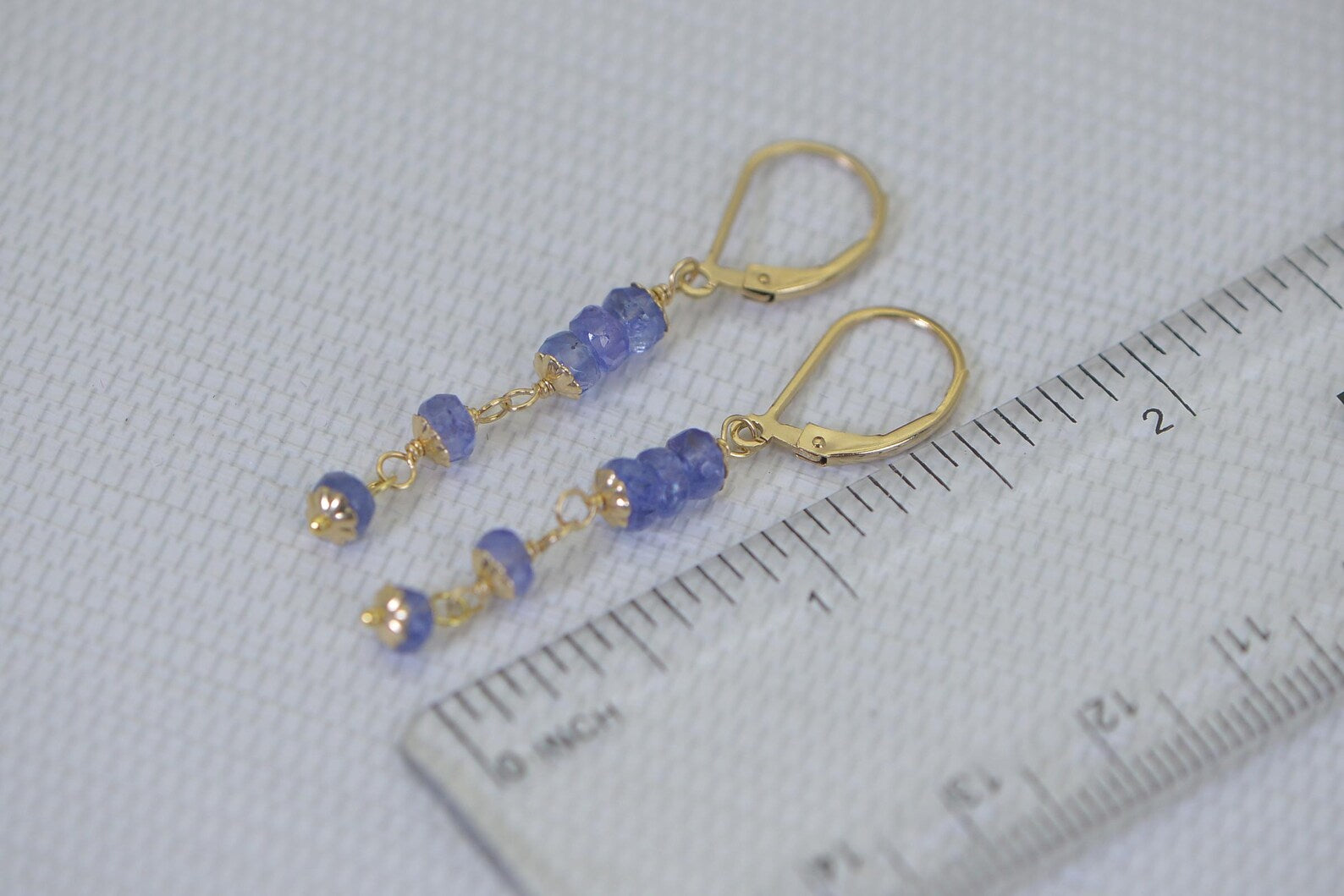 Tanzanite Bracelet Handmade wire wrapped 14K Gold Natural Purple blue Gemstone