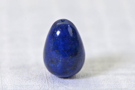 Natural Lapis Lazuli Drop Large Drilled Vertical 16X12mm Smooth Polished Loose Gemstone