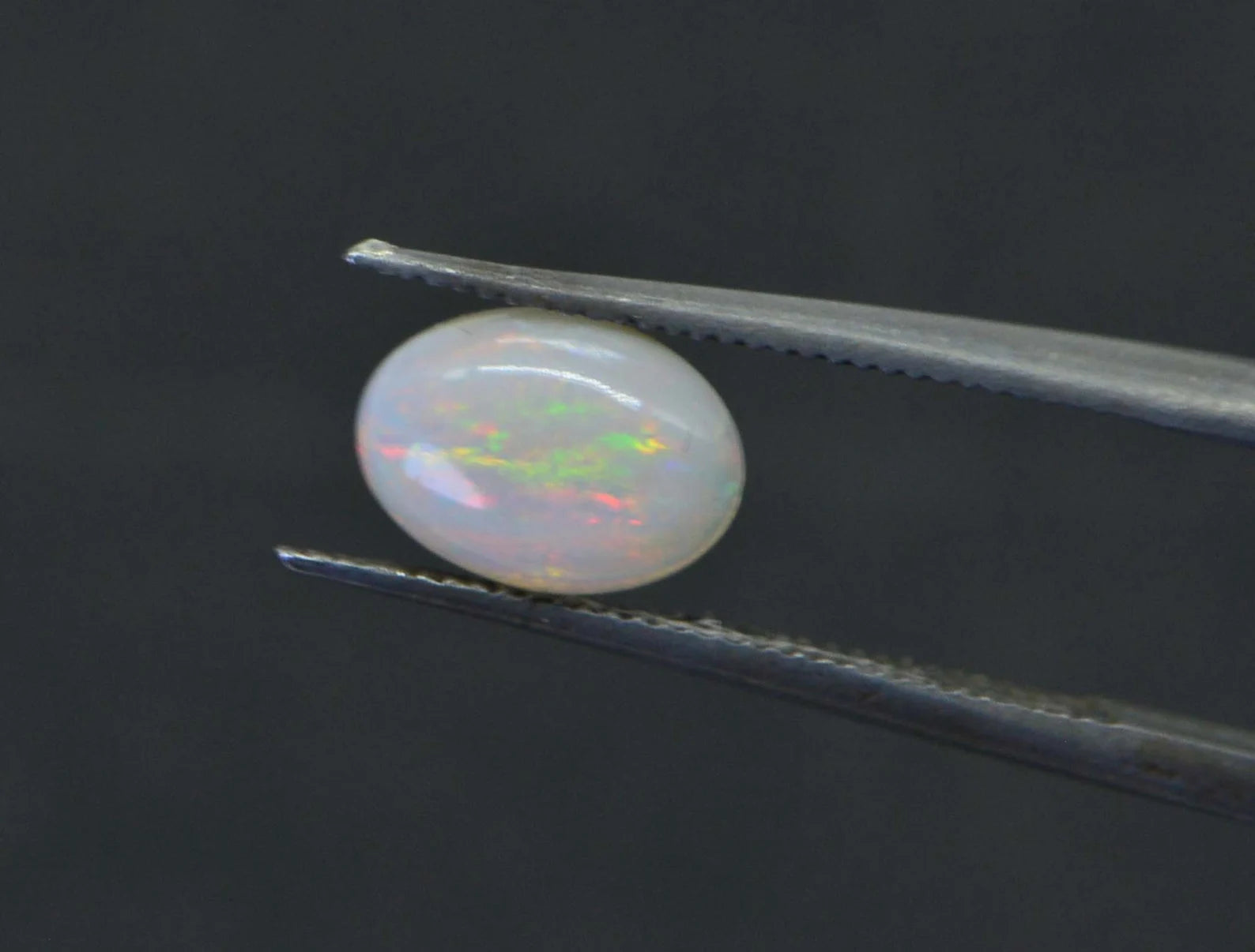 Australian White Solid Opal Oval Cabochon 7X5mm Opal for ring earrings