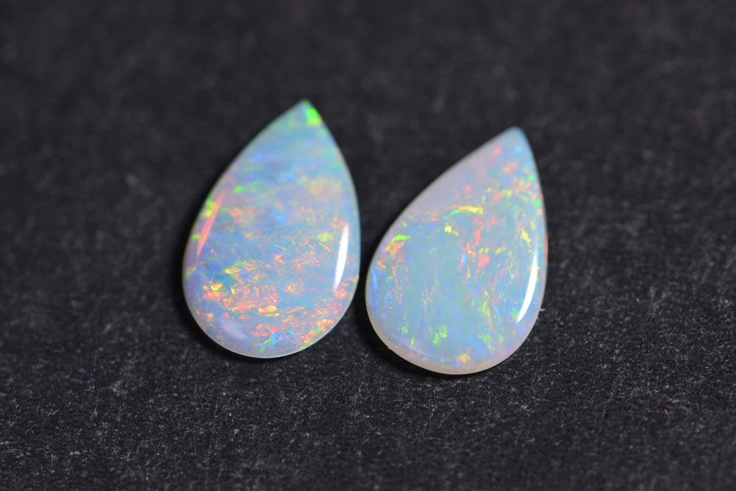 Australian White Solid Opal Cabochon – Natural Untreated Opal – Pear Shape – 0.42 Ct