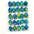 AAA Australian Black Opal Doublet Cabochon: Teardrop Gemstone (3X5mm) one stone