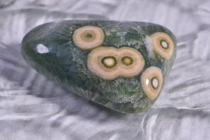 Ocean Jasper Cabochon: Green Yellow Gemstone, AAA Quality, 15.0ct