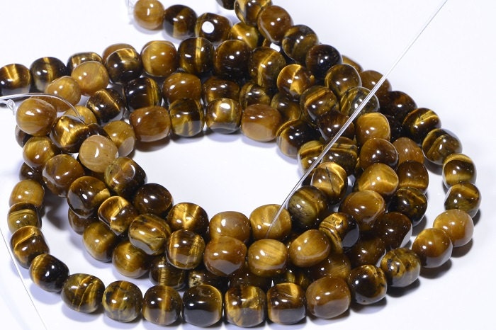 Tiger Eye 8x8mm Nuggets Natural Gemstone Bead Craft Supplie Jewelry Making