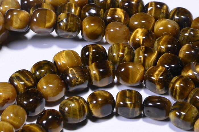 Tiger Eye 8x8mm Nuggets Natural Gemstone Bead Craft Supplie Jewelry Making