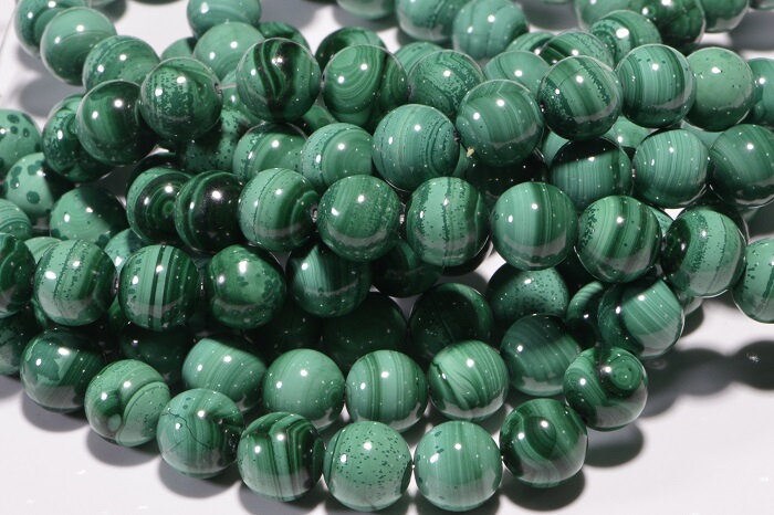 10mm Natural Malachite Beads: Gemstone Jewelry Making Supplies