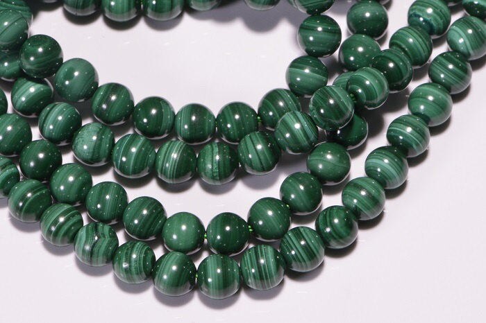Natural Malachite Beads: AAA Grade Gemstone Jewelry Supplies, 5.3mm