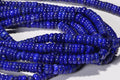Lapis Lazuli Rondelle Beads: Royal Blue Gemstone, 15 Inch Strand