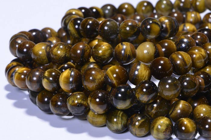 Tiger Eye 8mm Beads Natural Gemstone Bead Craft Supplies Jewelry Making