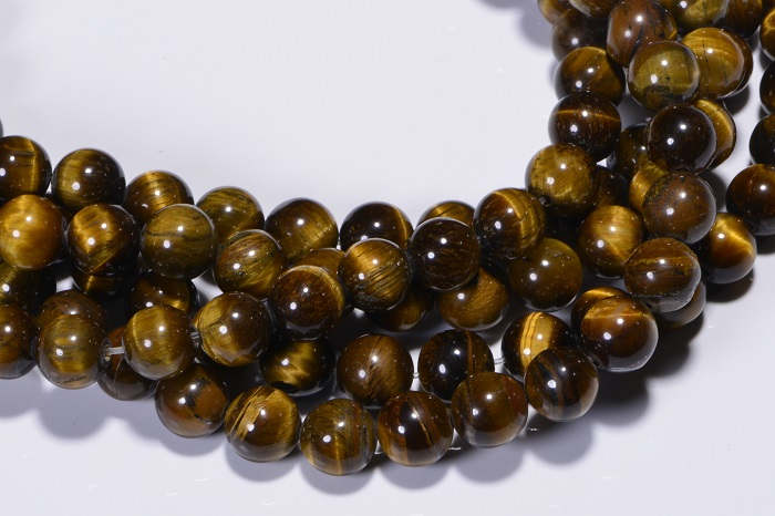 Tigers Eye 8mm Beads Natural Gemstone Beads Craft Supplies Jewelry Making