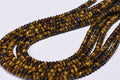Tigers Eye 6.2x3.7mm Rondelle Beads Natural Gemstone Beads Craft Supplies Jewelry Making
