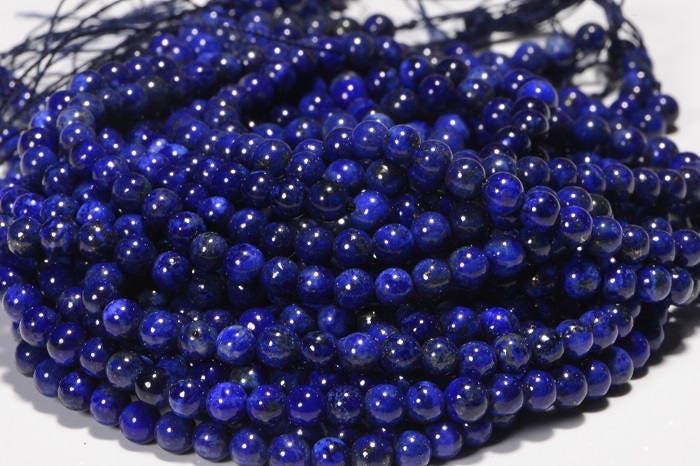 Royal Blue Lapis Lazuli Beads: 4.3mm Gemstone Jewelry Making Supplies