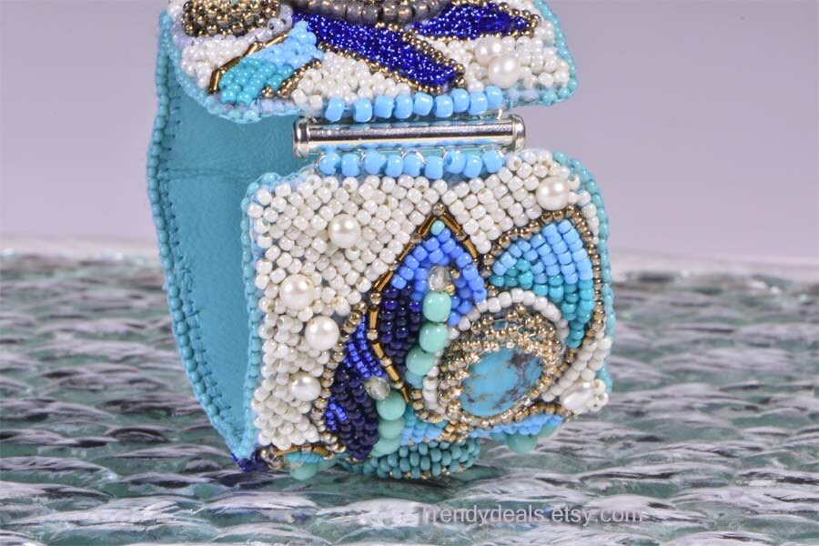 Seed Bead Embroidery Bracelet For Women Gemstone Bracelet