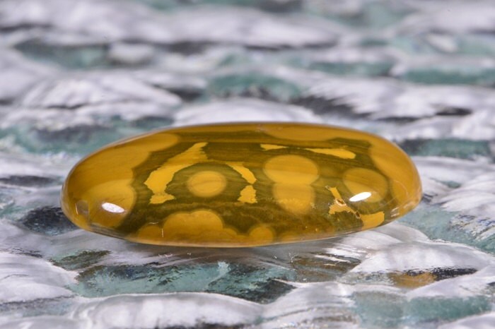 Kambamby Ocean Jasper Cabochon: Oval Gemstone (30x22x5.3mm)