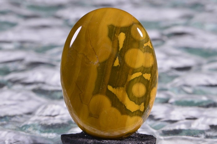 Kambamby Ocean Jasper Cabochon: Oval Gemstone (30x22x5.3mm)