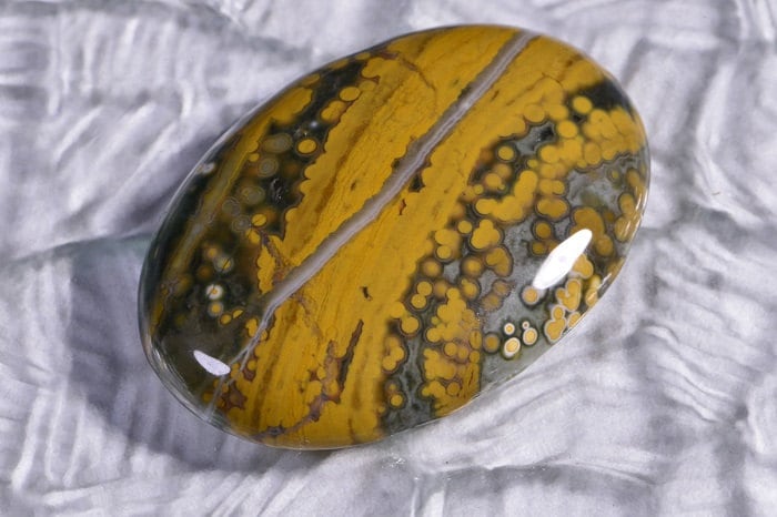 Ocean Jasper Cabochon: Oval Gemstone for Ring or Pendant (35x25x6mm)