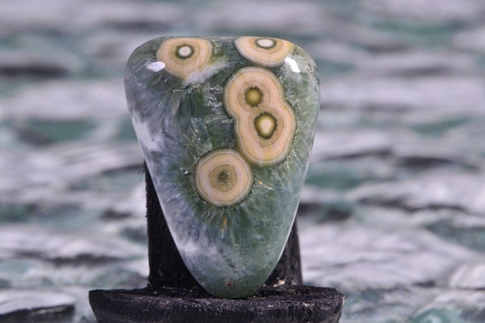Ocean Jasper Cabochon: Green Yellow Gemstone, AAA Quality, 15.0ct