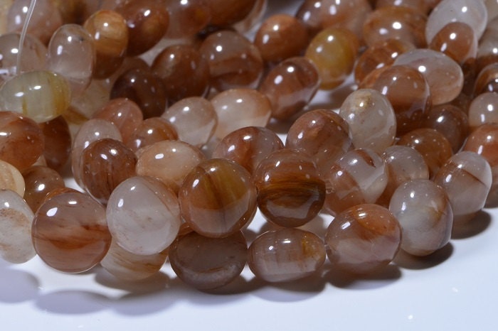 Brown Onyx  10.3x10x7mm Beads 8" inch Strand Natural Gemstone Beads Jewelry Making Supplies