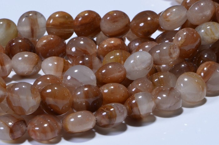 Brown Onyx  10.3x10x7mm Beads 8" inch Strand Natural Gemstone Beads Jewelry Making Supplies