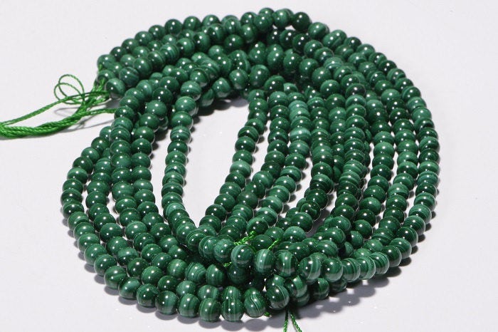 Natural Malachite Beads: AAA Grade Gemstone Jewelry Supplies, 5.3mm