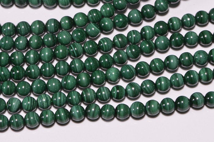 Natural Malachite Beads: AAA Grade Gemstone Jewelry Supplies, 5.3mm