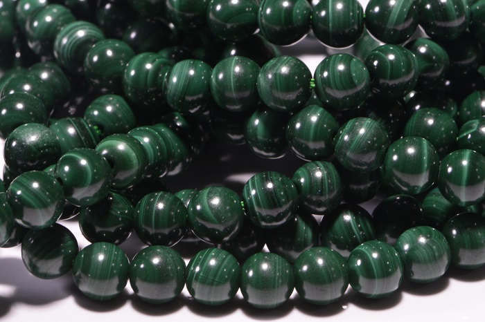 Natural Malachite Beads 5.3mm: Vibrant Green Gemstone Jewelry Supplies