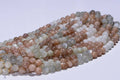 Moonstone 8 mm Half  Strand smooth Round Beads Natural Gemstone Beads Jewelry Making Supplies